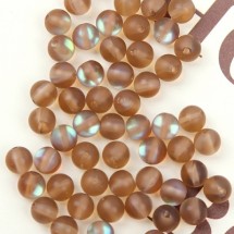 밤색/무광 단색유리알(원석)-10개