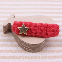 <font color=red>다홍색/볼륨뜨개 집게핀(완제품)