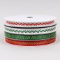 지그재그파티/성탄잎사귀 공단리본